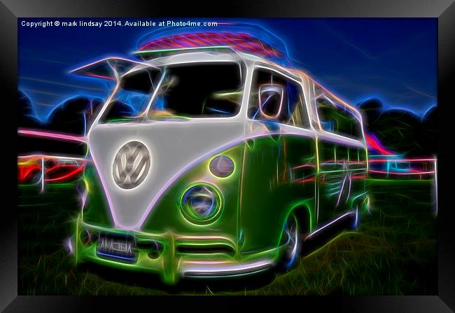 vw camper van Framed Print by mark lindsay