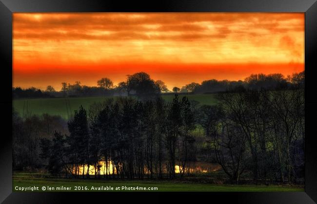 POOL OF GOLD Framed Print by len milner