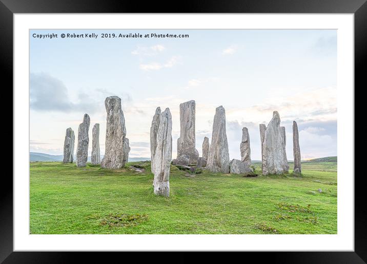 Callanish Stones on the Isle of Lewis Framed Mounted Print by Robert Kelly