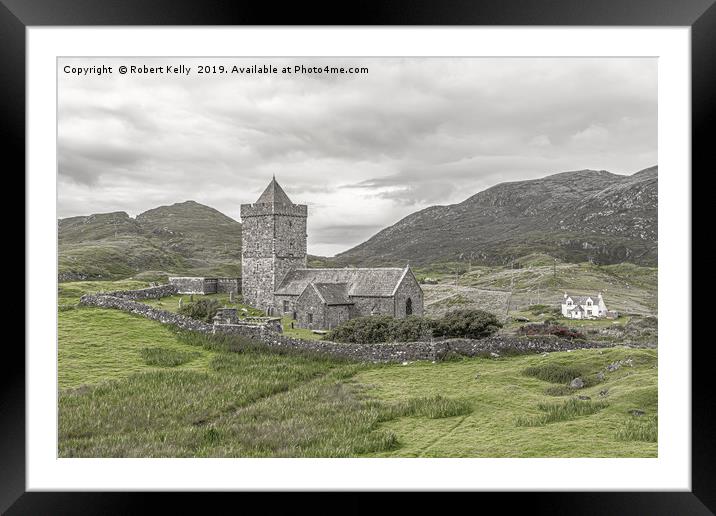 Rodel Church on the Isle of Harris Framed Mounted Print by Robert Kelly