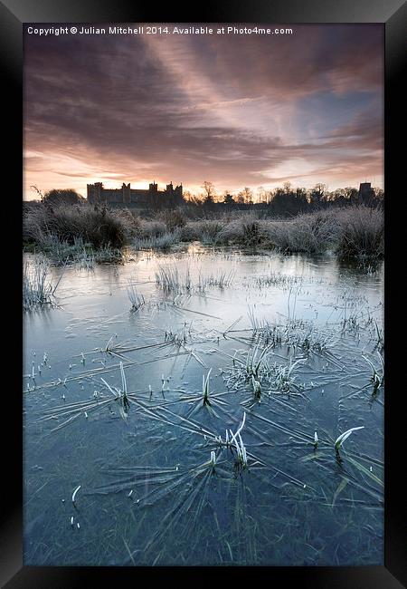 Icy Mere Framed Print by Julian Mitchell