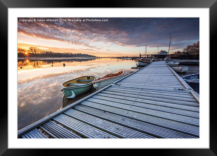 Sunrise on the River Deben Framed Mounted Print by Julian Mitchell