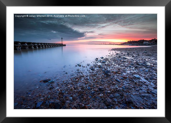 Sea Defences Framed Mounted Print by Julian Mitchell