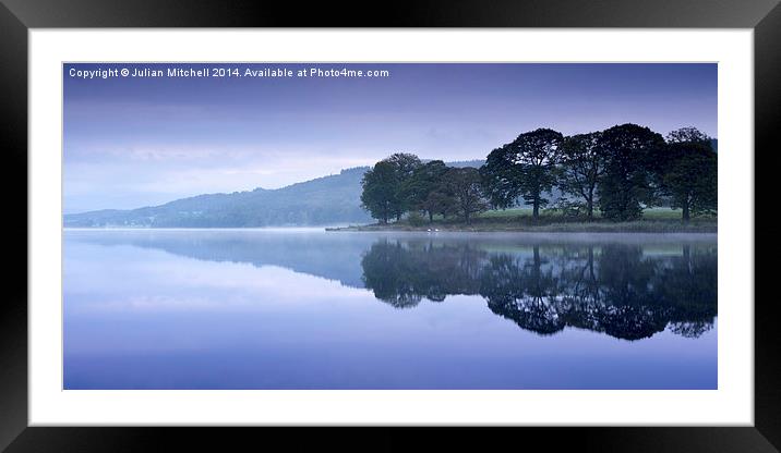 Esthwaite Water Framed Mounted Print by Julian Mitchell