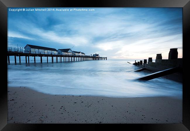 Southwold Pier Framed Print by Julian Mitchell