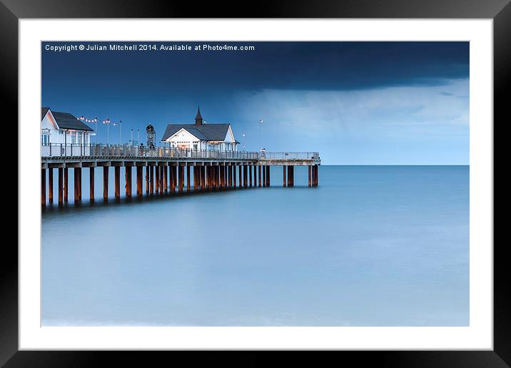 Storm over Southwold Pier Framed Mounted Print by Julian Mitchell