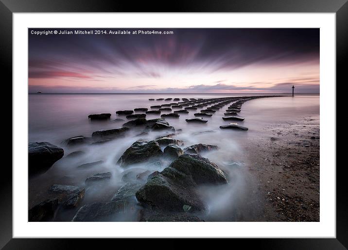 Felixstowe Sea Defences Framed Mounted Print by Julian Mitchell