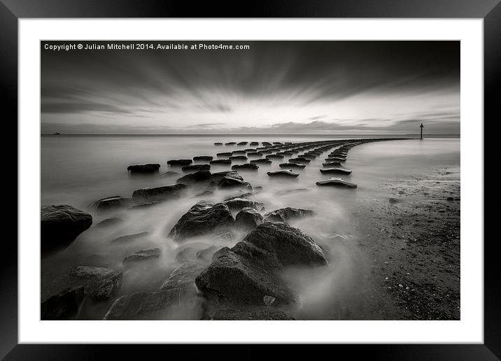 Felixstowe Sea Defences Framed Mounted Print by Julian Mitchell