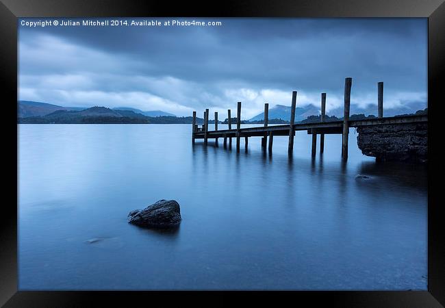 Derwent Water Jetty Framed Print by Julian Mitchell