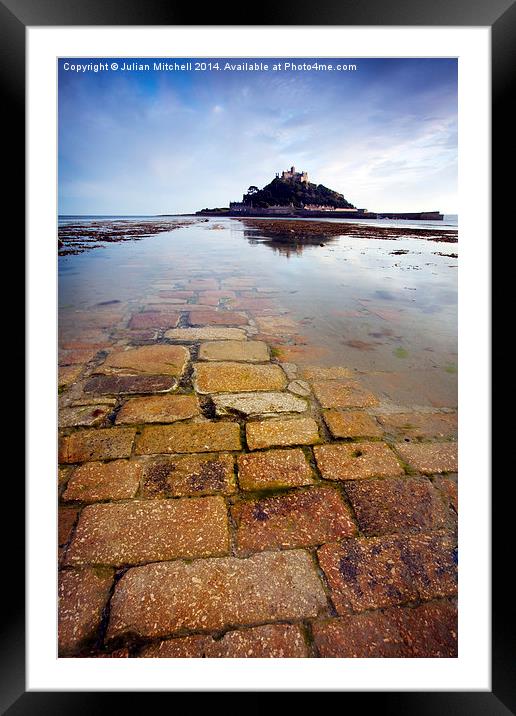 St Michaels Mount Framed Mounted Print by Julian Mitchell
