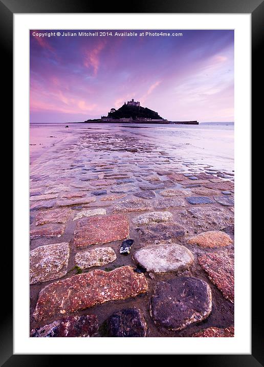 St Michaels Mount Framed Mounted Print by Julian Mitchell
