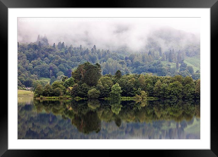 Lake Refelections Framed Mounted Print by Julian Mitchell