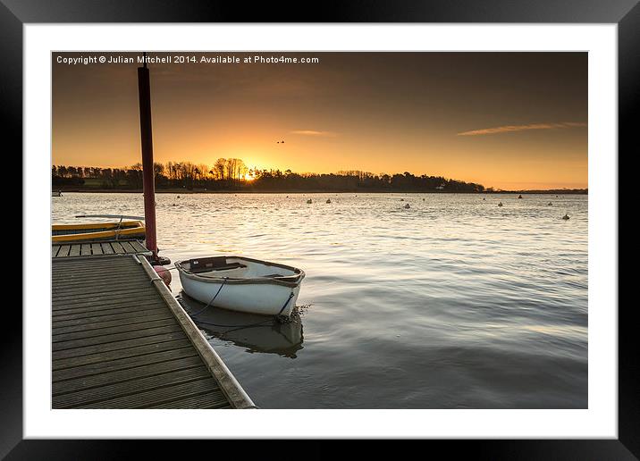 Deben Sunrise Framed Mounted Print by Julian Mitchell