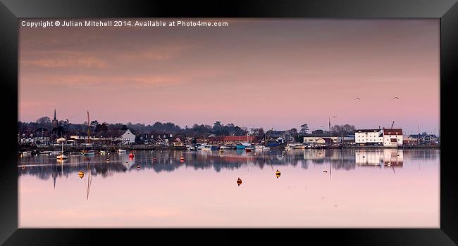 Woodbridge Tide Mill Framed Print by Julian Mitchell