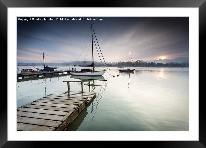 Sunrise on the Deben Framed Mounted Print by Julian Mitchell