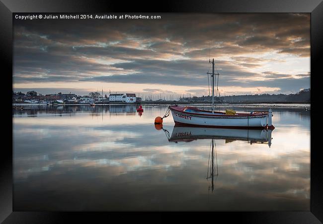 Calm Waters Framed Print by Julian Mitchell