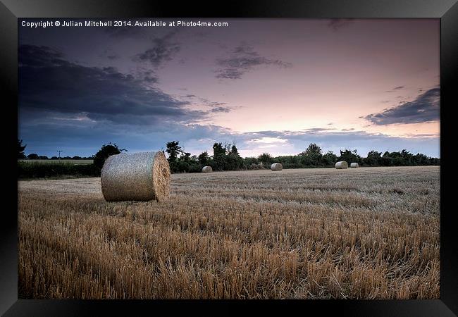  After the Harvest Framed Print by Julian Mitchell