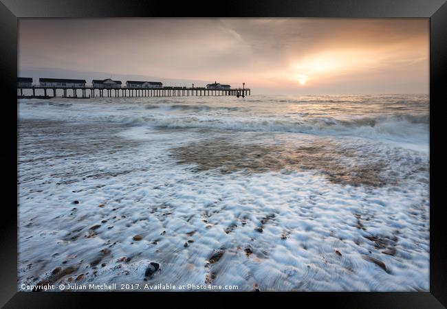 Southwold Pier Framed Print by Julian Mitchell