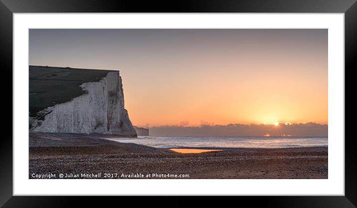White Cliffs Framed Mounted Print by Julian Mitchell
