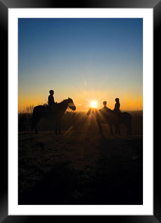 Ride at sunrise Framed Mounted Print by Grant simeon