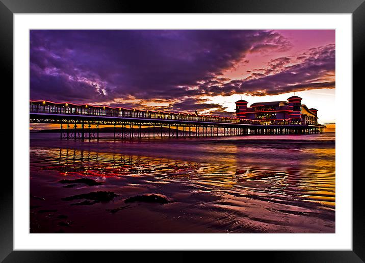 February Sunset Weston-Super-Mare Framed Mounted Print by Ian Johnson
