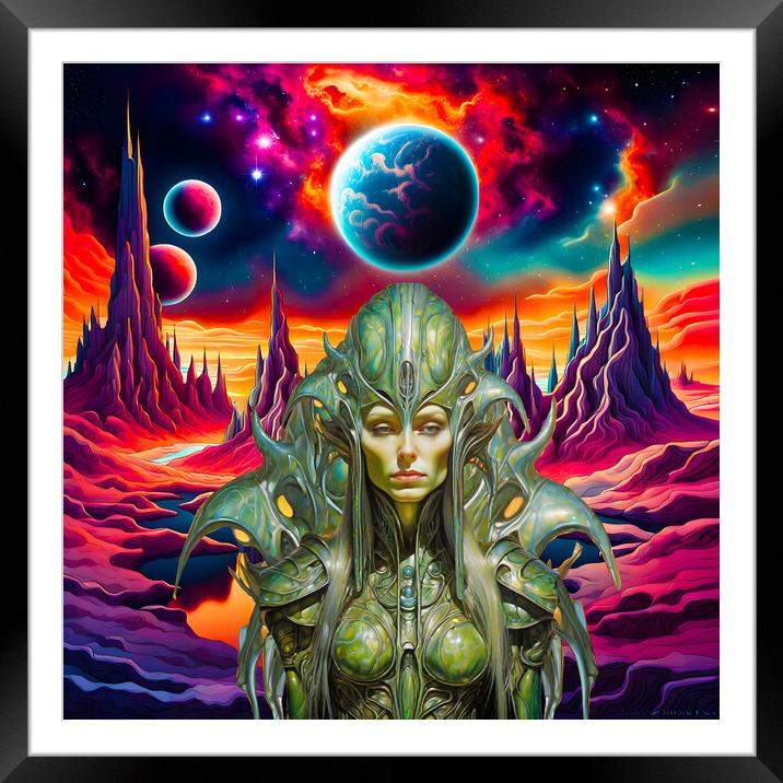 Elf Queen Framed Mounted Print by Matthew Lacey