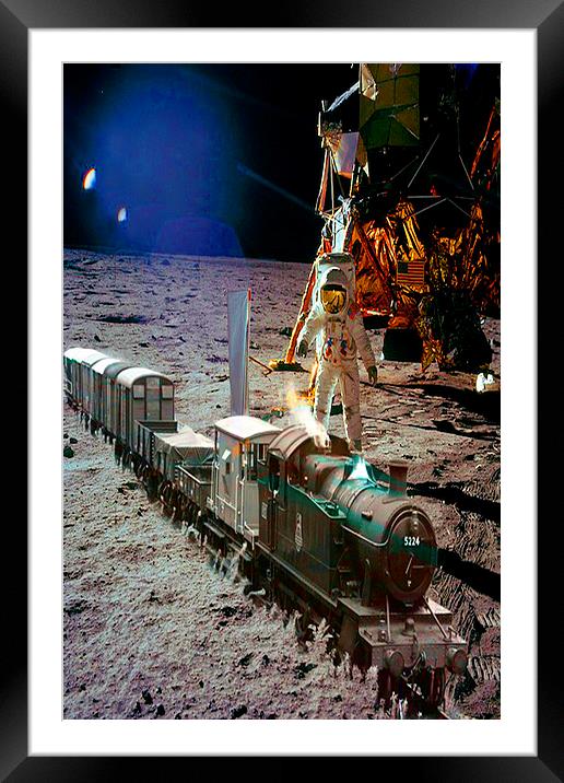 Moon Express Framed Mounted Print by Matthew Lacey