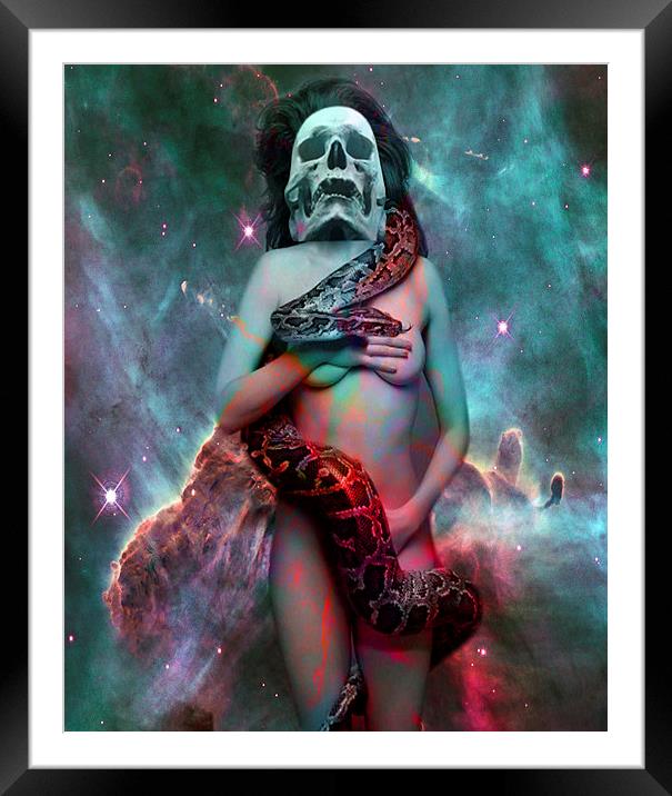 Cosmic Snake Dance Framed Mounted Print by Matthew Lacey