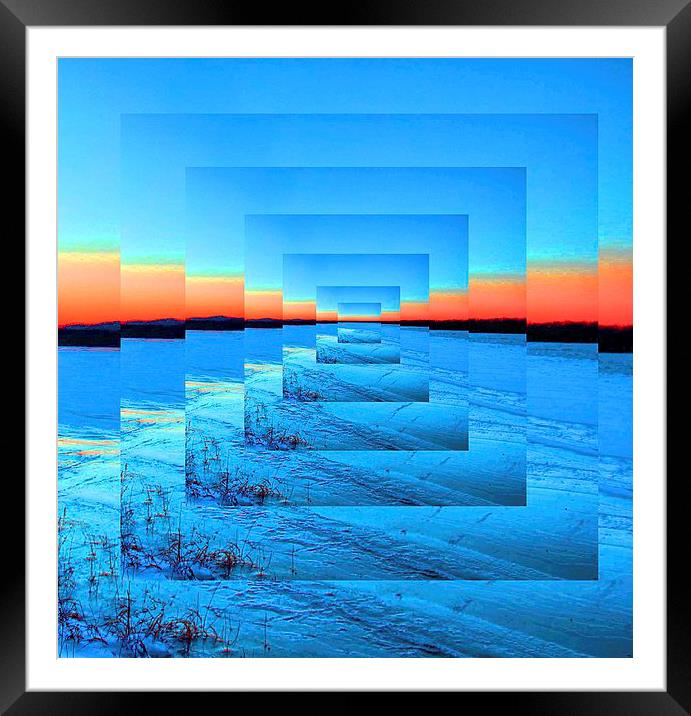 Infinity Snow Framed Mounted Print by Matthew Lacey
