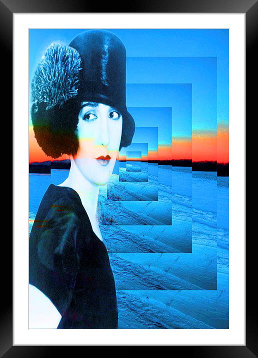 Top hat with snow Framed Mounted Print by Matthew Lacey
