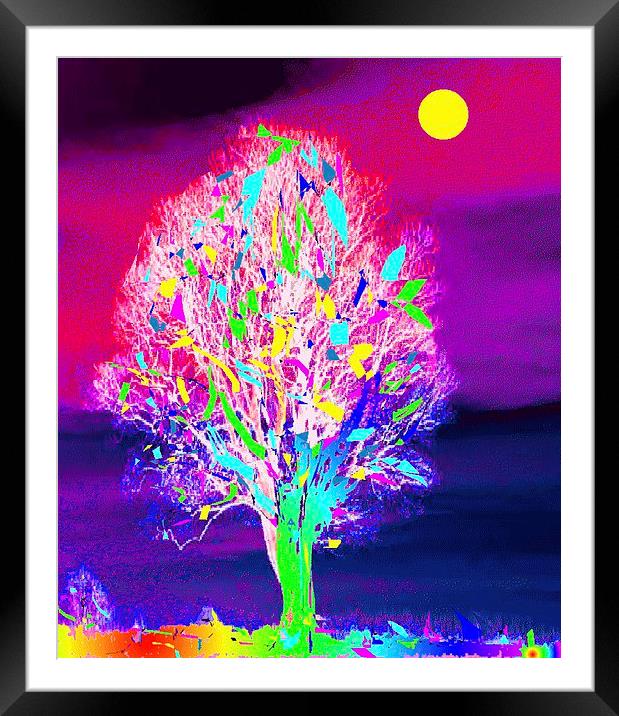  Fire Tree Framed Mounted Print by Matthew Lacey