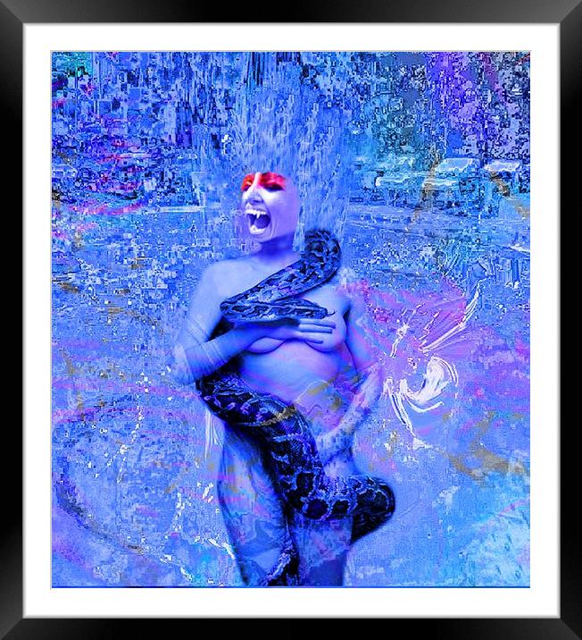  Blue Rain Framed Mounted Print by Matthew Lacey