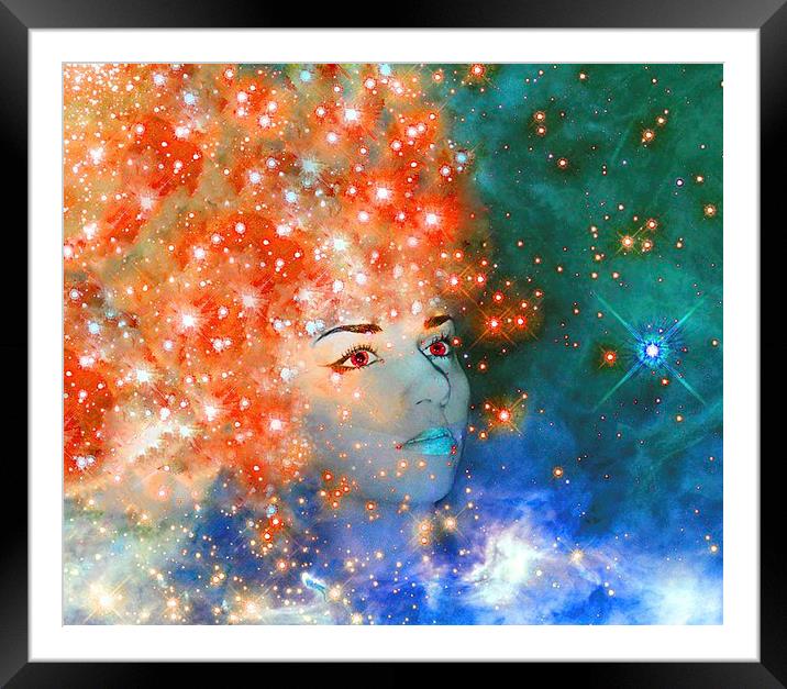  Red Galaxy Framed Mounted Print by Matthew Lacey