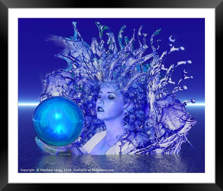 Blue Crystal Framed Mounted Print by Matthew Lacey