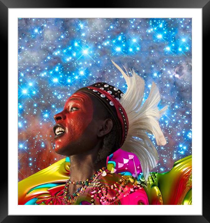 African Star Dreamer Framed Mounted Print by Matthew Lacey