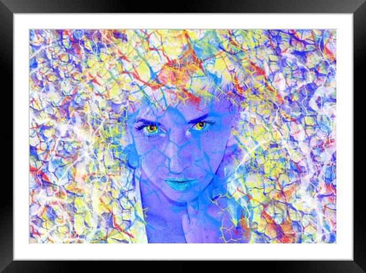 Electric Reality Framed Mounted Print by Matthew Lacey
