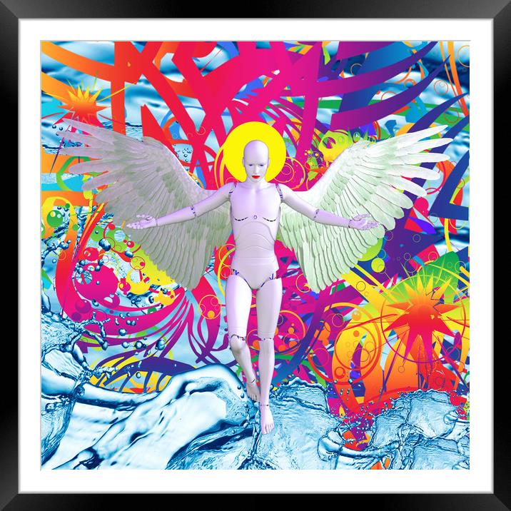 Angelic Robot Framed Mounted Print by Matthew Lacey