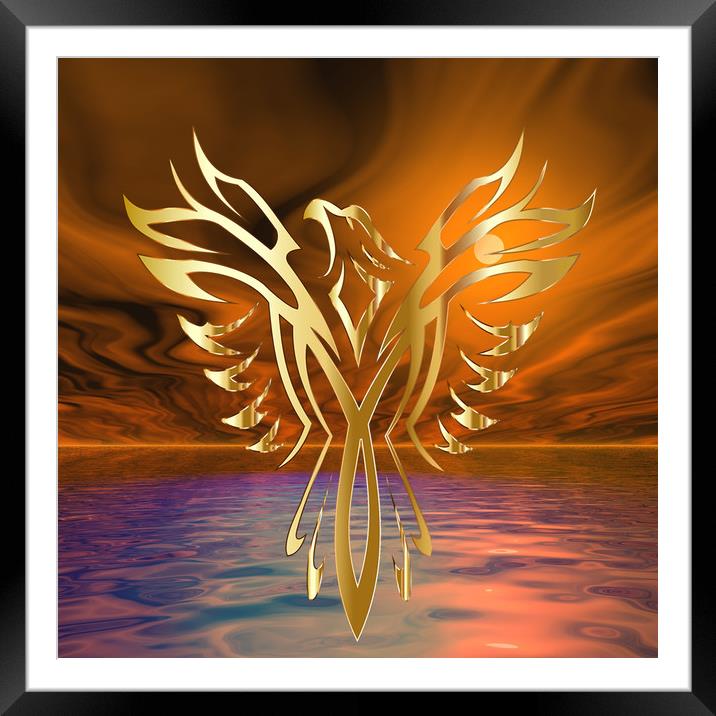 Phoenix Rising Framed Mounted Print by Matthew Lacey