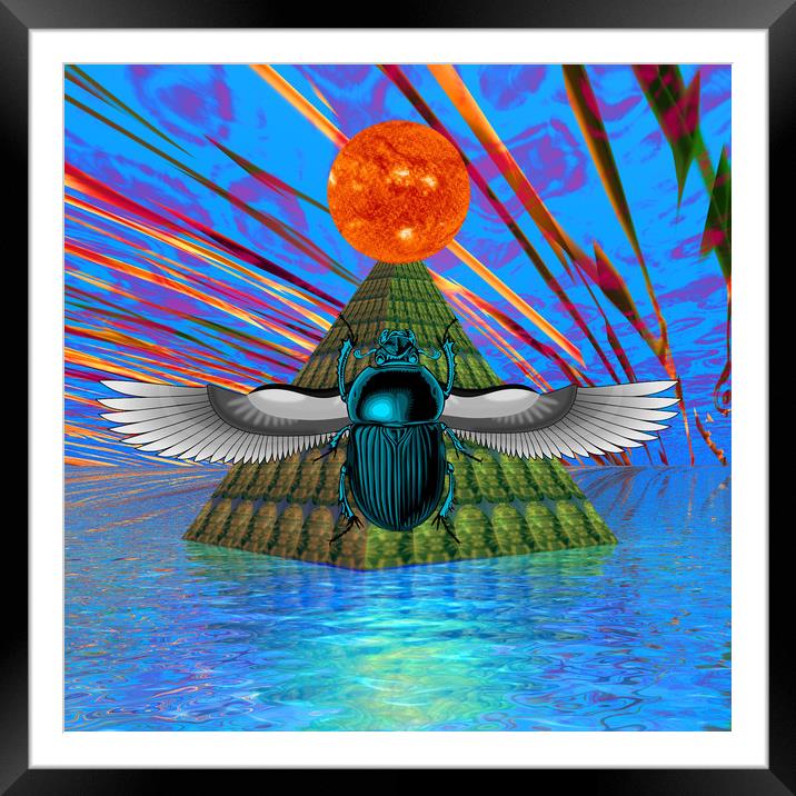 Magic Scarab  Framed Mounted Print by Matthew Lacey