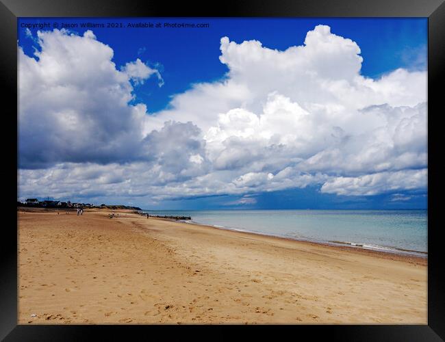 Sand Sea Sky Framed Print by Jason Williams