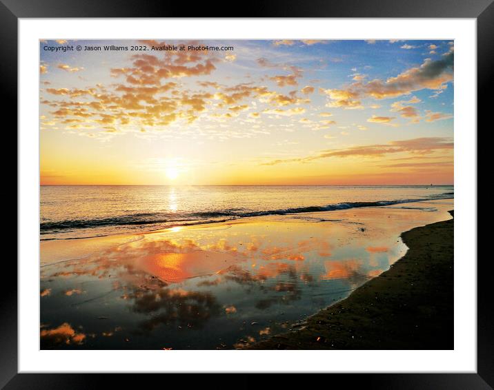Sunrise reflections Framed Mounted Print by Jason Williams