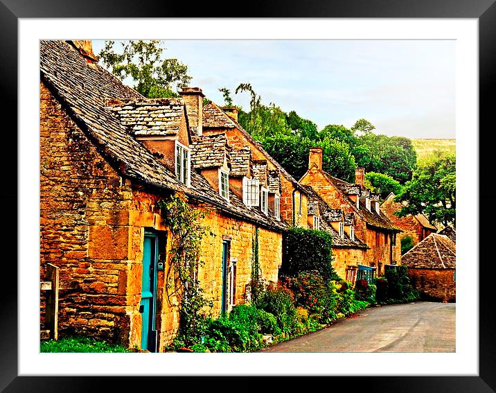 Snowshill Village. Framed Mounted Print by Jason Williams
