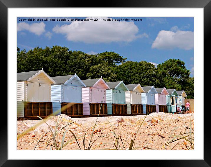  Beautiful Beach Huts  (Full Size) Framed Mounted Print by Jason Williams