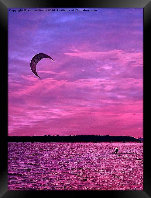  LONE SURFER Framed Print by Jason Williams