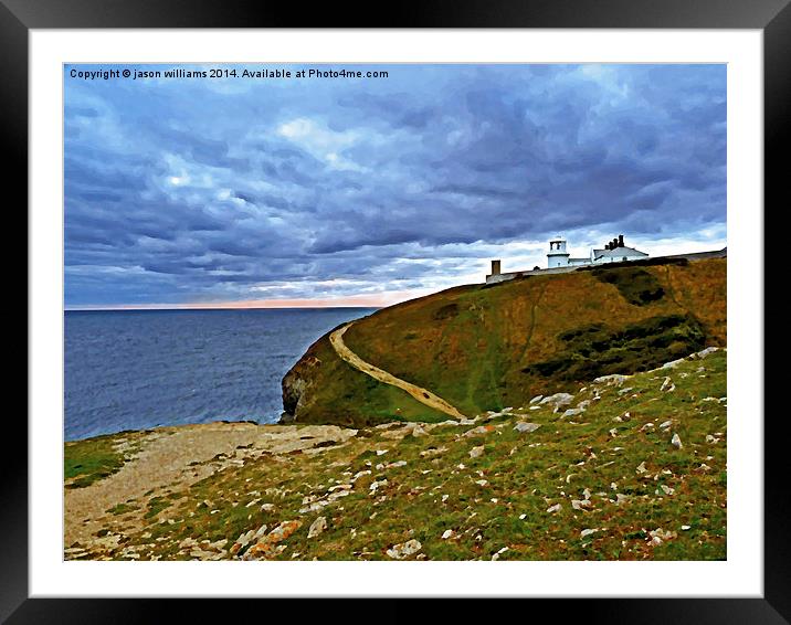  Anvil Point lighthouse Framed Mounted Print by Jason Williams