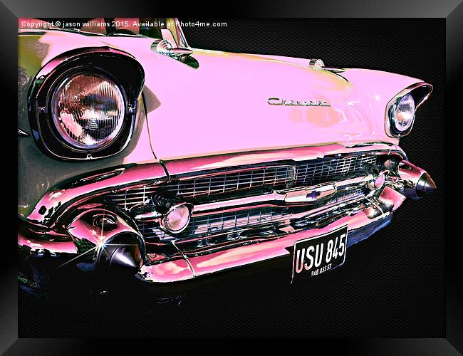  Candy Pink Chevrolet Framed Print by Jason Williams