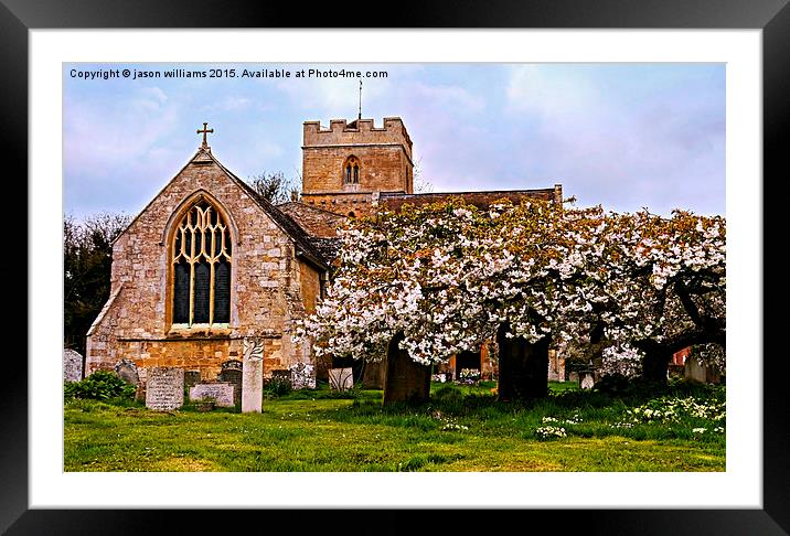 St Peters Church in Spring.  Framed Mounted Print by Jason Williams