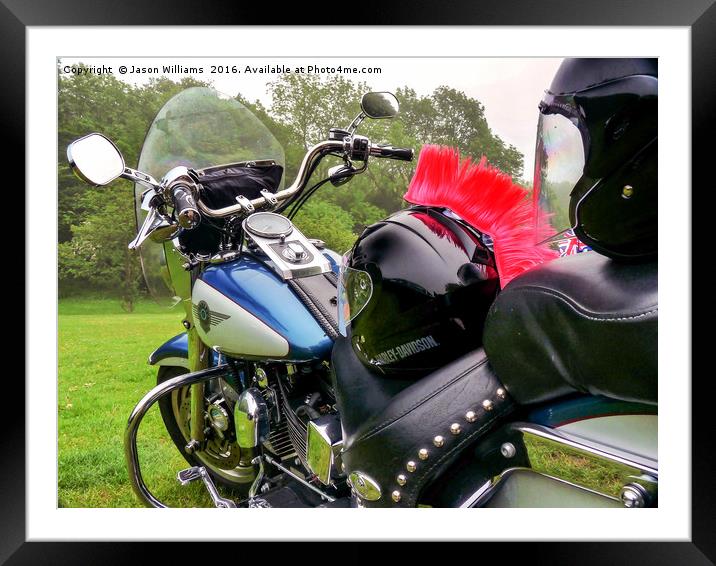Harley Davidson Framed Mounted Print by Jason Williams
