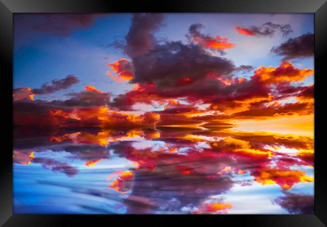 Abstract Sunset Framed Print by Jason Williams