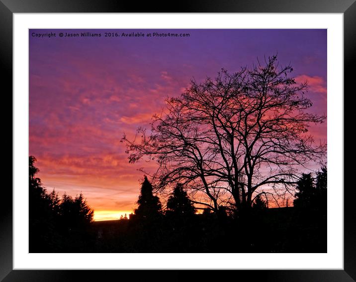 Purple Sunset Framed Mounted Print by Jason Williams